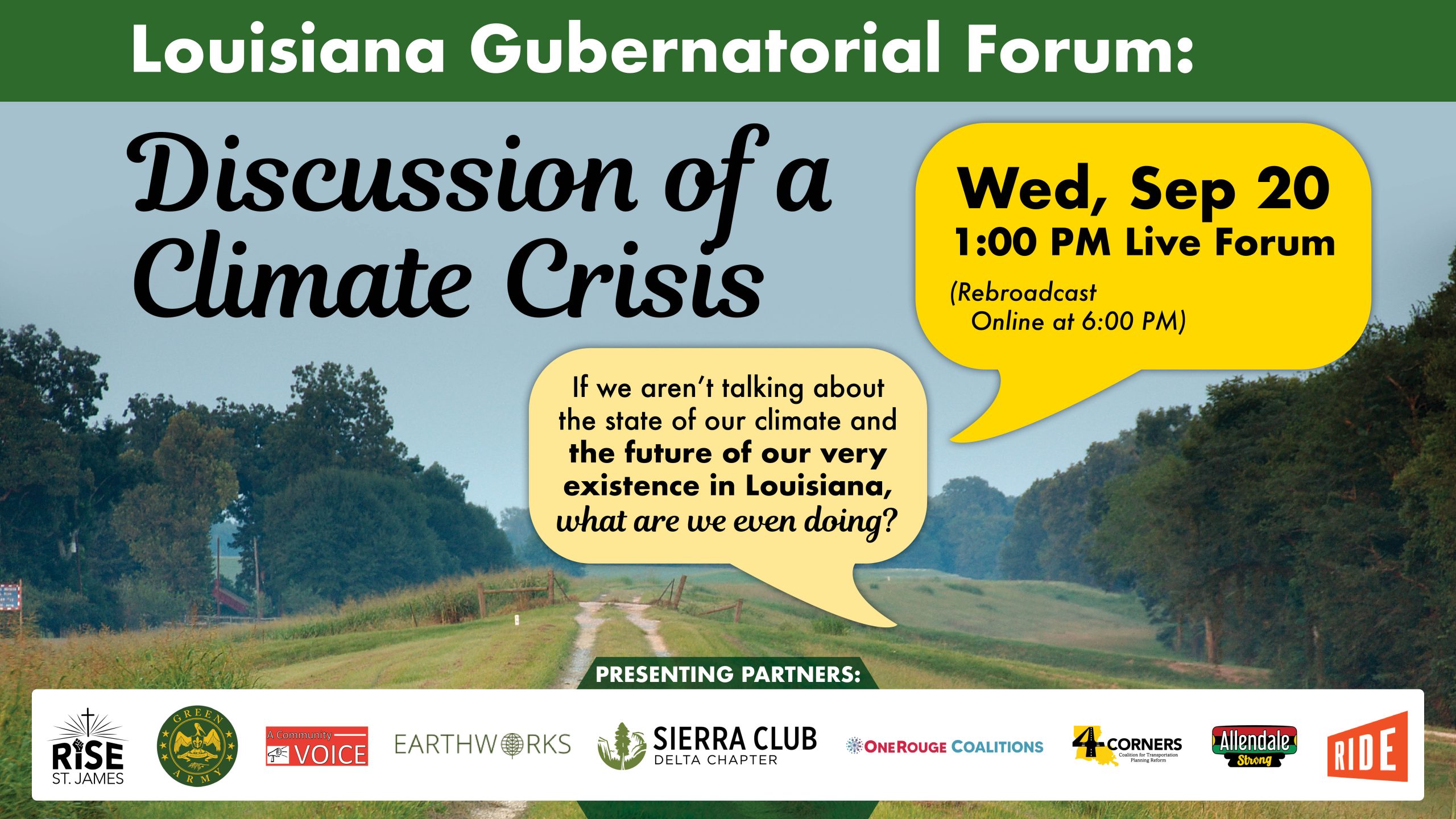 Featured image for “Join us for a Louisiana Gubernatorial Forum on September 20”